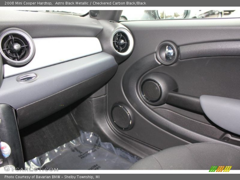 Astro Black Metallic / Checkered Carbon Black/Black 2008 Mini Cooper Hardtop
