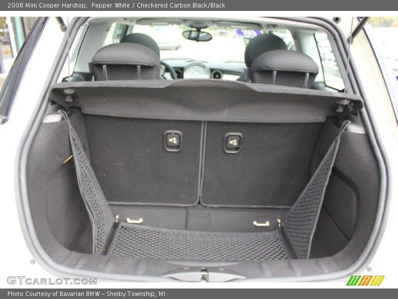 Pepper White / Checkered Carbon Black/Black 2008 Mini Cooper Hardtop
