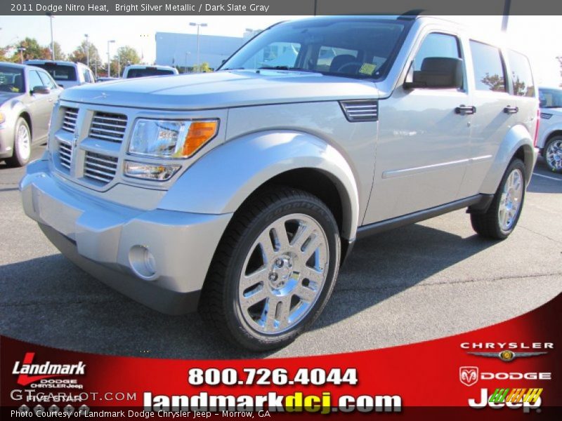 Bright Silver Metallic / Dark Slate Gray 2011 Dodge Nitro Heat