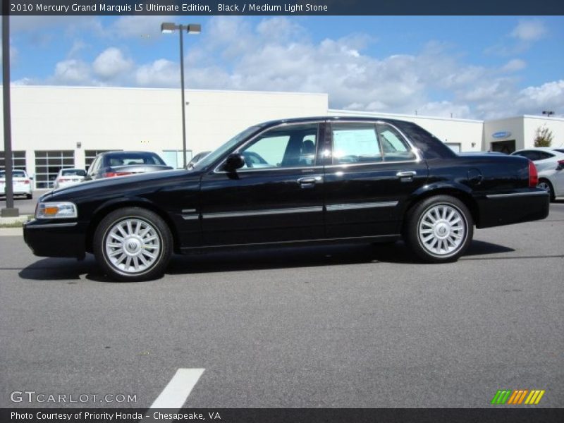 Black / Medium Light Stone 2010 Mercury Grand Marquis LS Ultimate Edition