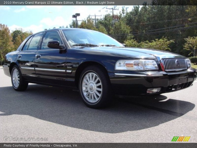 Black / Medium Light Stone 2010 Mercury Grand Marquis LS Ultimate Edition