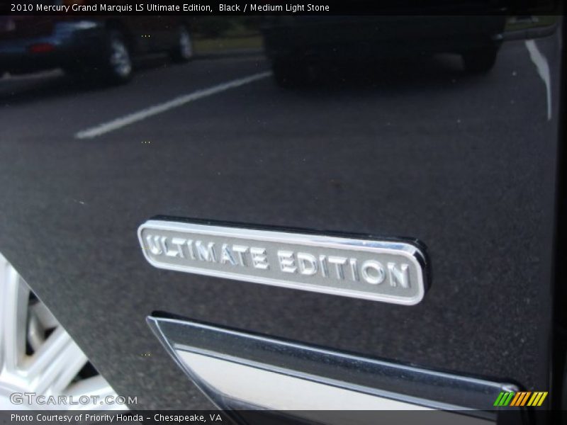 Black / Medium Light Stone 2010 Mercury Grand Marquis LS Ultimate Edition