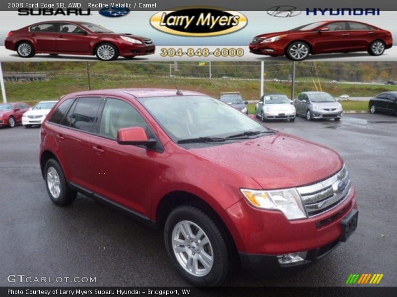 Redfire Metallic / Camel 2008 Ford Edge SEL AWD