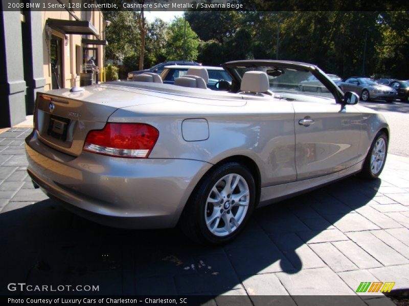 Cashmere Silver Metallic / Savanna Beige 2008 BMW 1 Series 128i Convertible