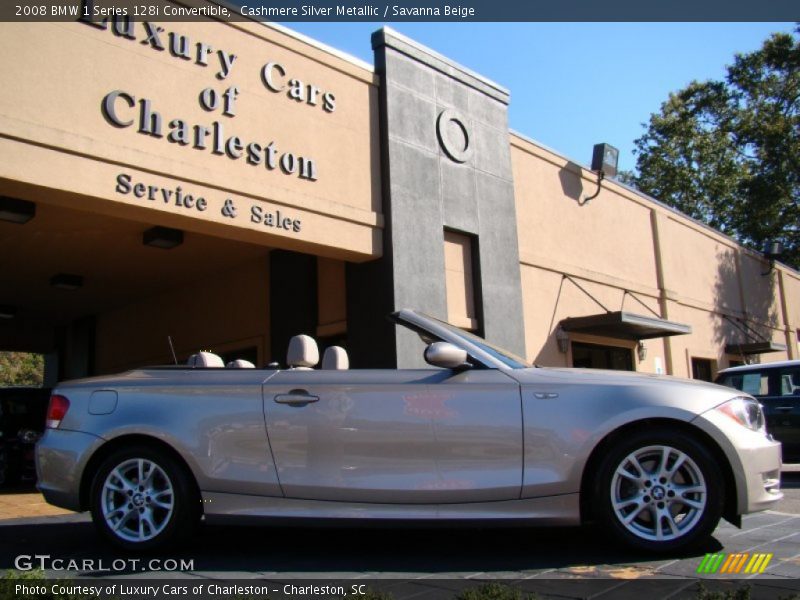 Cashmere Silver Metallic / Savanna Beige 2008 BMW 1 Series 128i Convertible