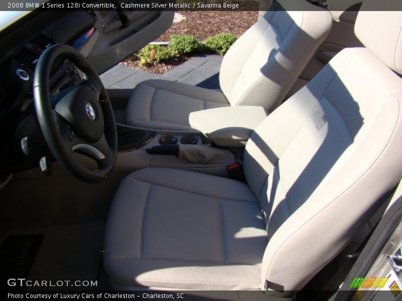 Cashmere Silver Metallic / Savanna Beige 2008 BMW 1 Series 128i Convertible