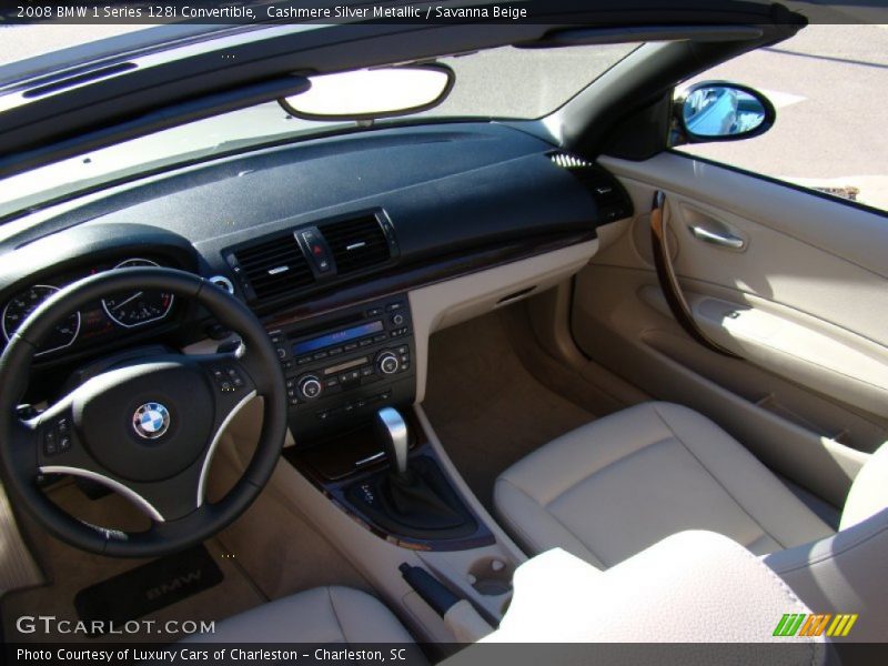 Cashmere Silver Metallic / Savanna Beige 2008 BMW 1 Series 128i Convertible