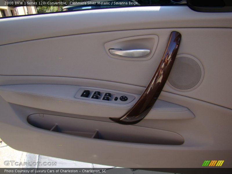 Cashmere Silver Metallic / Savanna Beige 2008 BMW 1 Series 128i Convertible