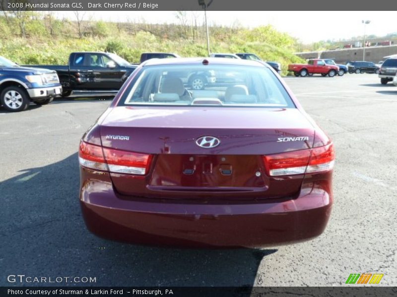 Dark Cherry Red / Beige 2008 Hyundai Sonata GLS