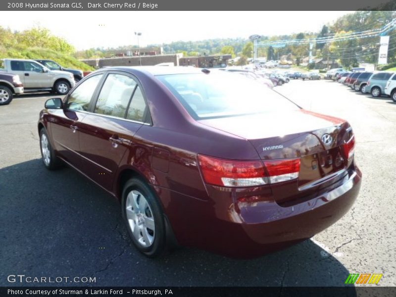 Dark Cherry Red / Beige 2008 Hyundai Sonata GLS