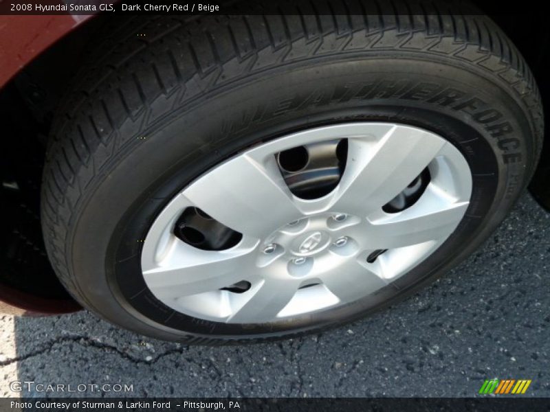 Dark Cherry Red / Beige 2008 Hyundai Sonata GLS