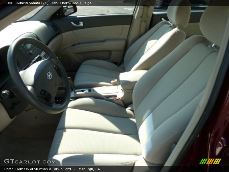 Dark Cherry Red / Beige 2008 Hyundai Sonata GLS