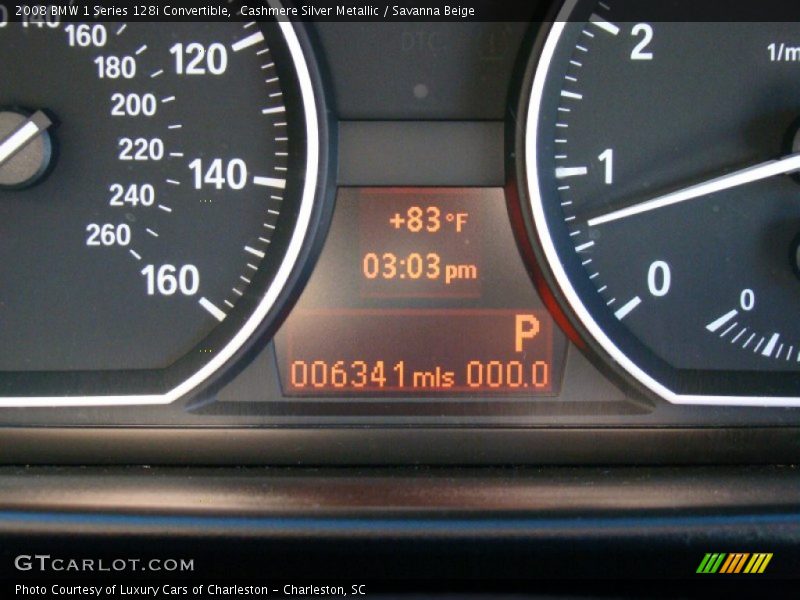 Cashmere Silver Metallic / Savanna Beige 2008 BMW 1 Series 128i Convertible