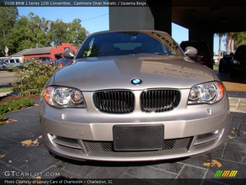 Cashmere Silver Metallic / Savanna Beige 2008 BMW 1 Series 128i Convertible
