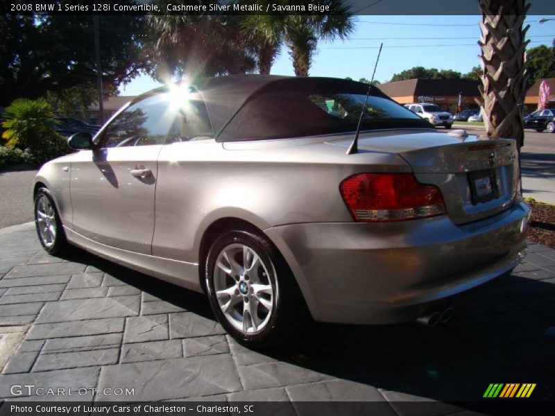 Cashmere Silver Metallic / Savanna Beige 2008 BMW 1 Series 128i Convertible