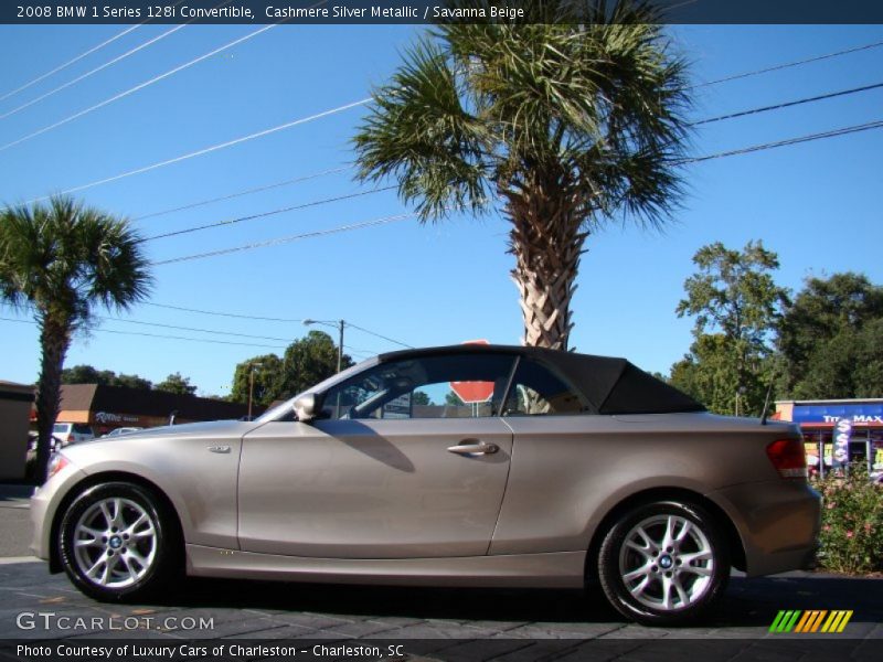 Cashmere Silver Metallic / Savanna Beige 2008 BMW 1 Series 128i Convertible