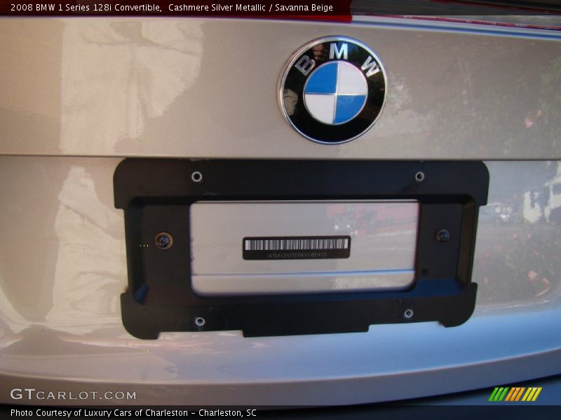Cashmere Silver Metallic / Savanna Beige 2008 BMW 1 Series 128i Convertible