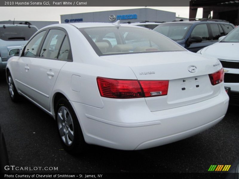 Pearl White / Camel 2010 Hyundai Sonata GLS