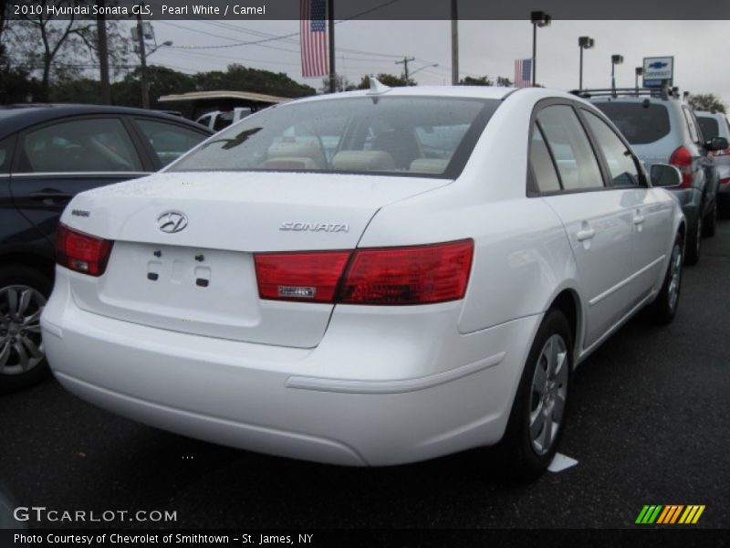 Pearl White / Camel 2010 Hyundai Sonata GLS