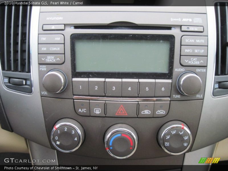 Pearl White / Camel 2010 Hyundai Sonata GLS