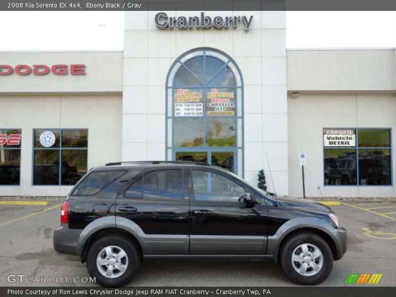 Ebony Black / Gray 2008 Kia Sorento EX 4x4