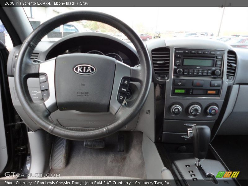Ebony Black / Gray 2008 Kia Sorento EX 4x4