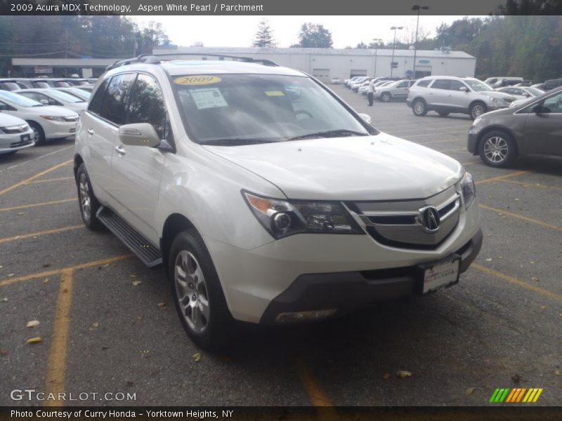Aspen White Pearl / Parchment 2009 Acura MDX Technology