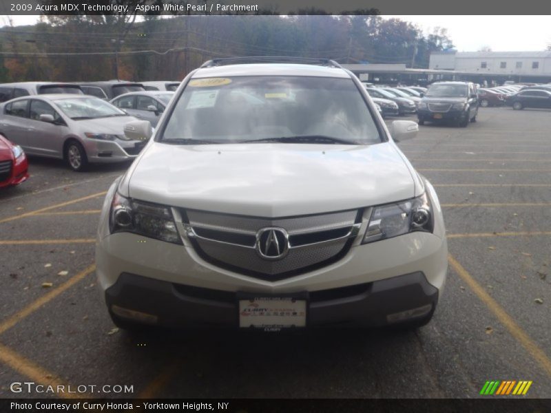 Aspen White Pearl / Parchment 2009 Acura MDX Technology