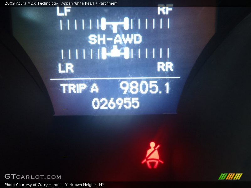 Aspen White Pearl / Parchment 2009 Acura MDX Technology