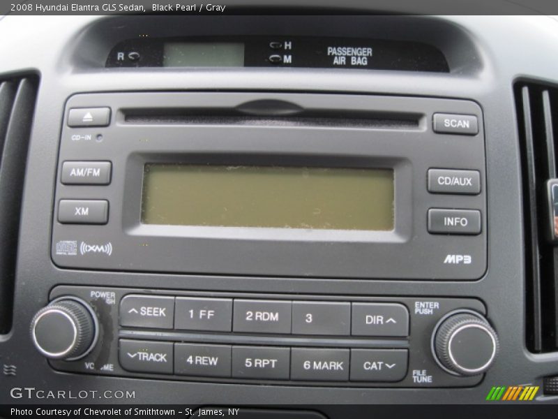Black Pearl / Gray 2008 Hyundai Elantra GLS Sedan