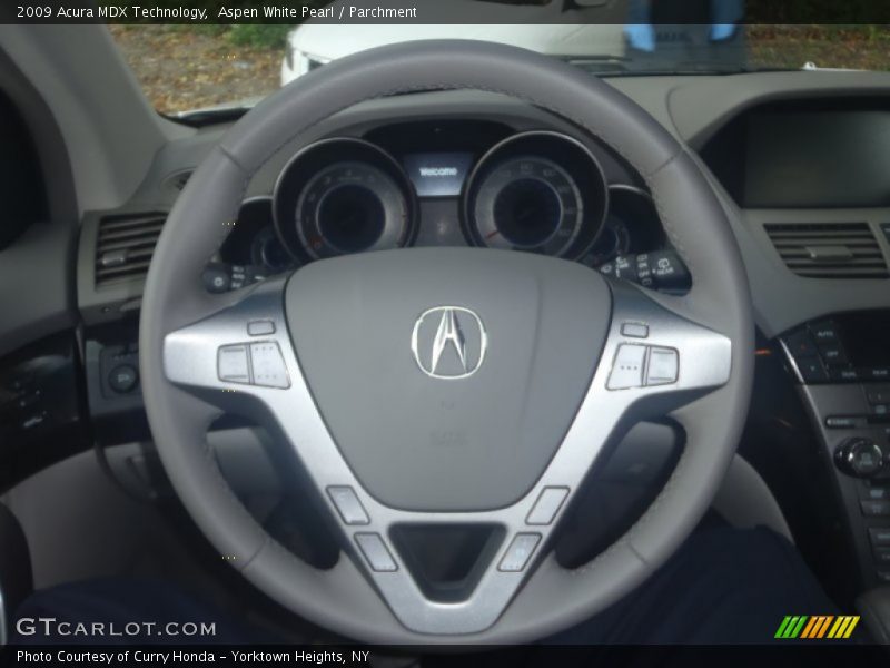Aspen White Pearl / Parchment 2009 Acura MDX Technology