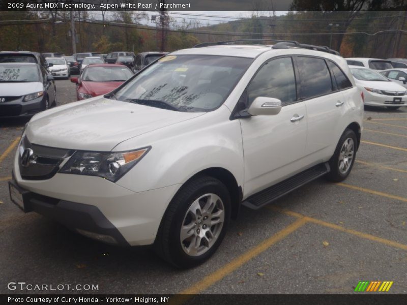 Aspen White Pearl / Parchment 2009 Acura MDX Technology