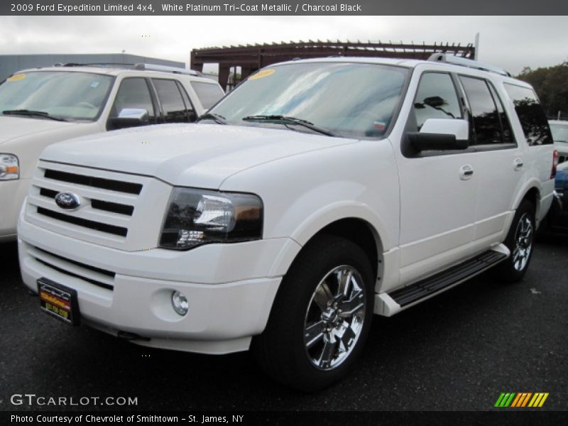 White Platinum Tri-Coat Metallic / Charcoal Black 2009 Ford Expedition Limited 4x4