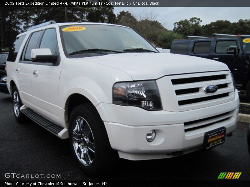 White Platinum Tri-Coat Metallic / Charcoal Black 2009 Ford Expedition Limited 4x4