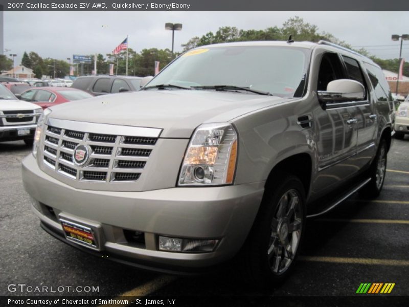 Quicksilver / Ebony/Ebony 2007 Cadillac Escalade ESV AWD