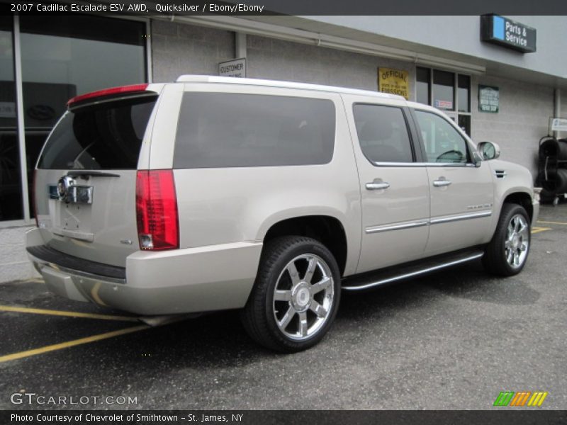Quicksilver / Ebony/Ebony 2007 Cadillac Escalade ESV AWD