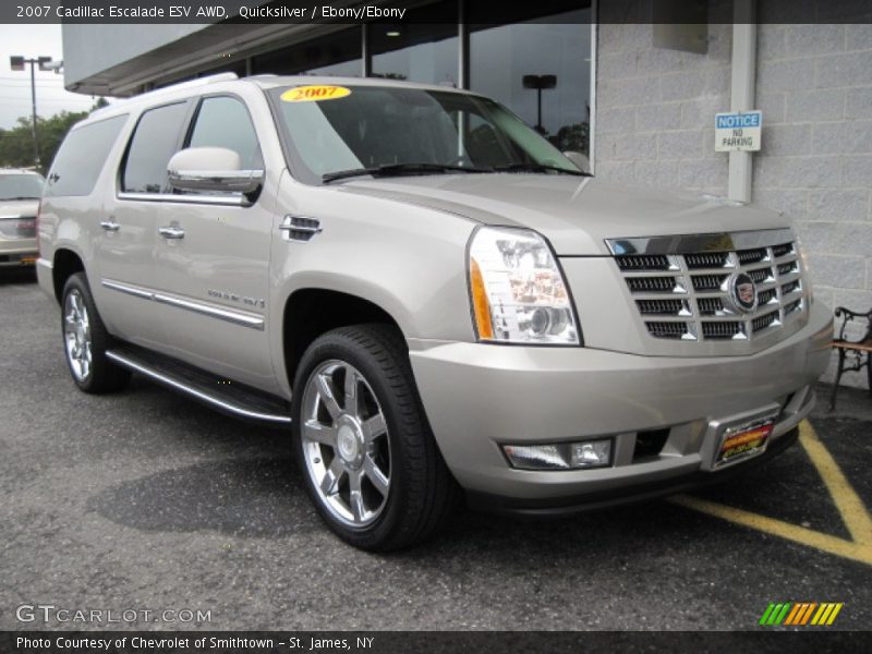 Quicksilver / Ebony/Ebony 2007 Cadillac Escalade ESV AWD