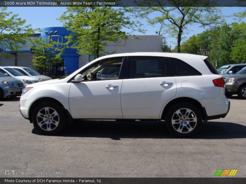 Aspen White Pearl / Parchment 2008 Acura MDX Technology