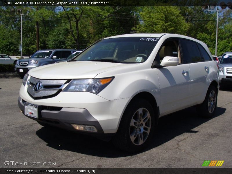 Aspen White Pearl / Parchment 2008 Acura MDX Technology