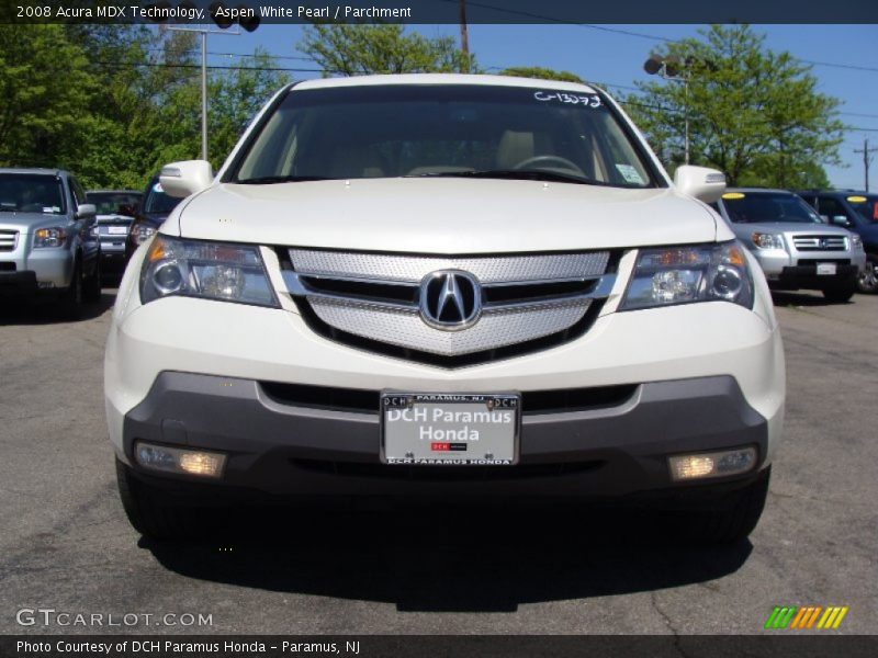 Aspen White Pearl / Parchment 2008 Acura MDX Technology