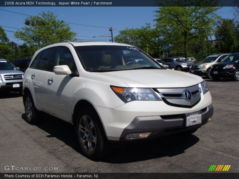 Aspen White Pearl / Parchment 2008 Acura MDX Technology
