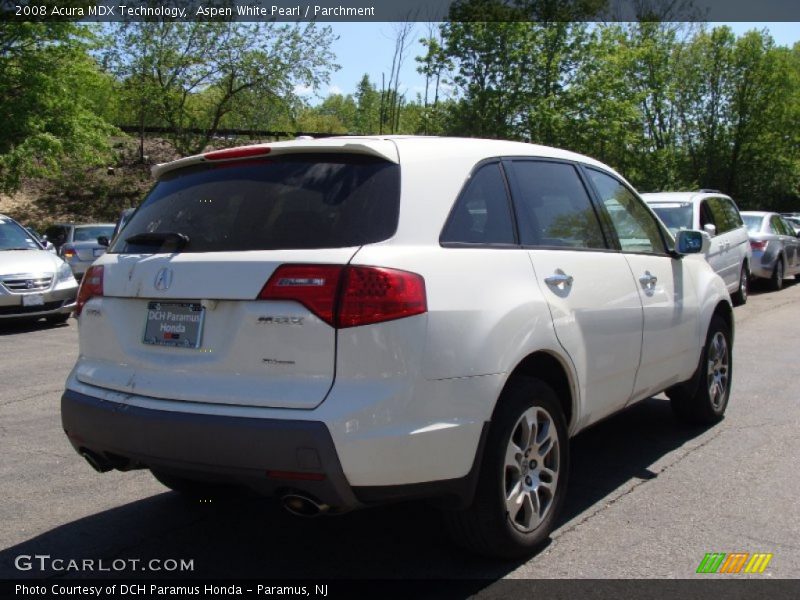 Aspen White Pearl / Parchment 2008 Acura MDX Technology