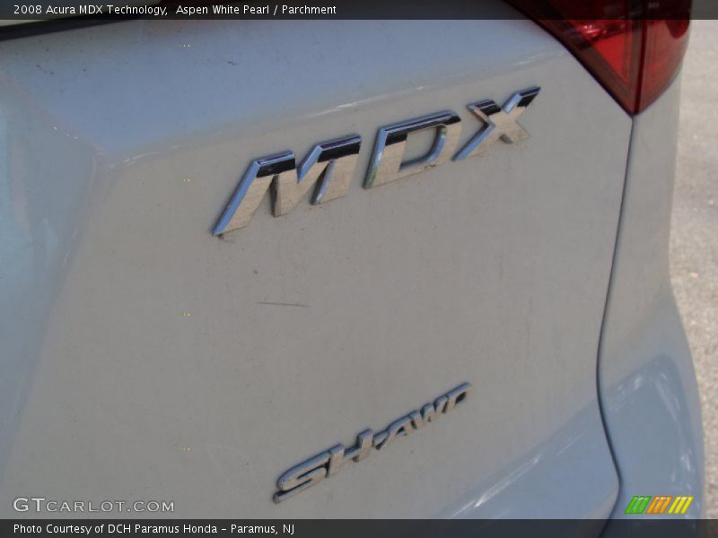 Aspen White Pearl / Parchment 2008 Acura MDX Technology