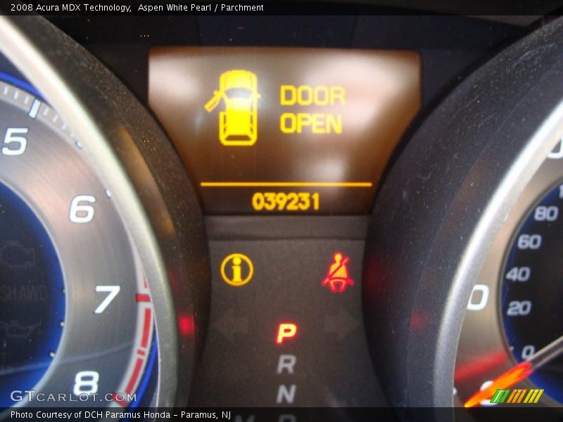 Aspen White Pearl / Parchment 2008 Acura MDX Technology