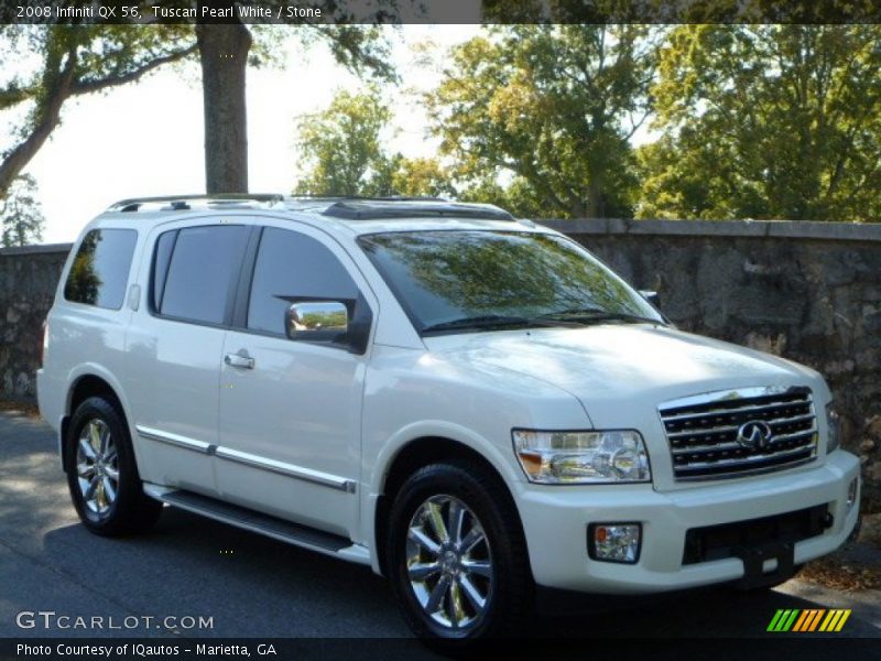 Tuscan Pearl White / Stone 2008 Infiniti QX 56