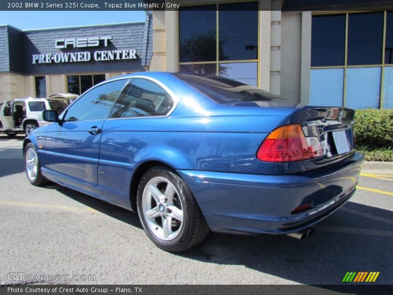 Topaz Blue Metallic / Grey 2002 BMW 3 Series 325i Coupe