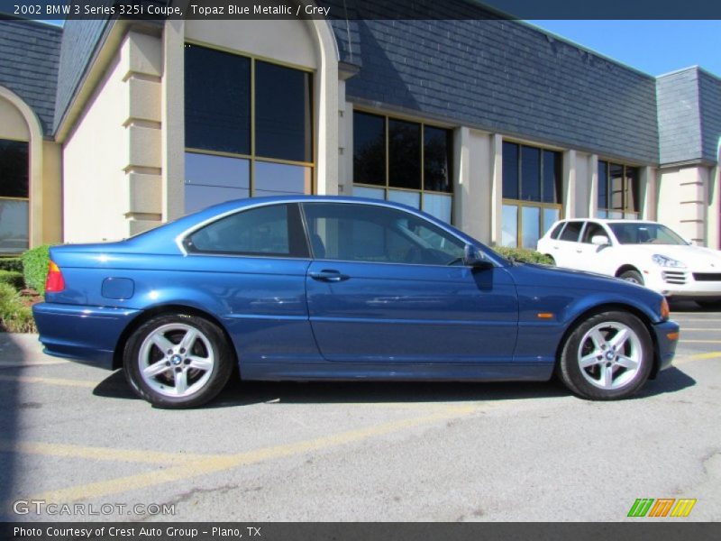 Topaz Blue Metallic / Grey 2002 BMW 3 Series 325i Coupe