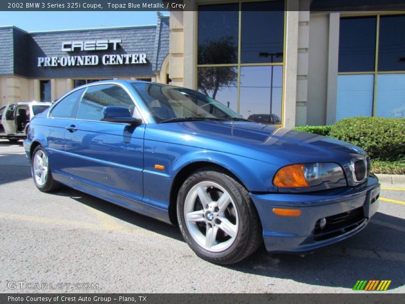 Topaz Blue Metallic / Grey 2002 BMW 3 Series 325i Coupe