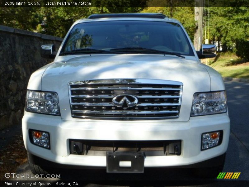 Tuscan Pearl White / Stone 2008 Infiniti QX 56