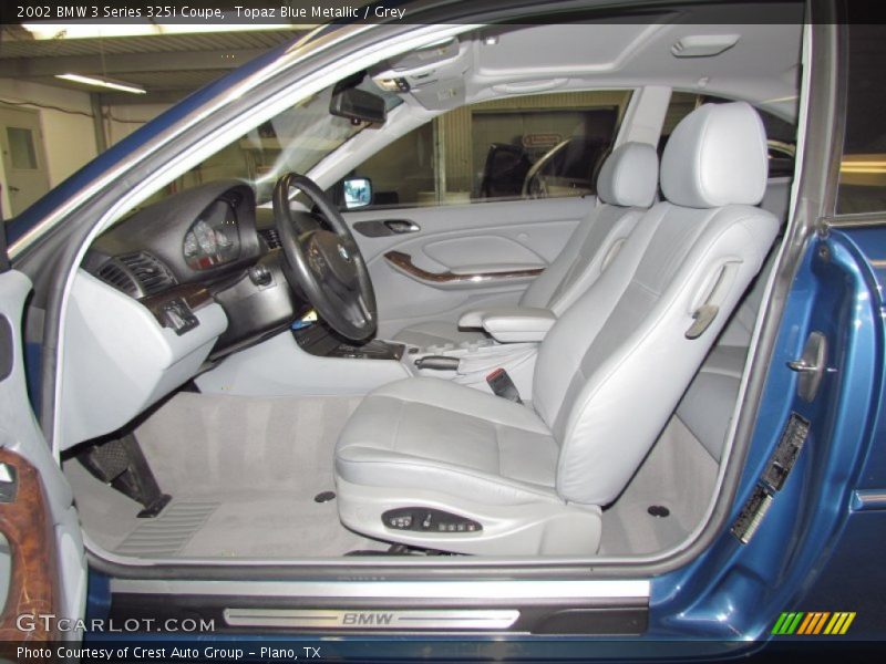 Topaz Blue Metallic / Grey 2002 BMW 3 Series 325i Coupe